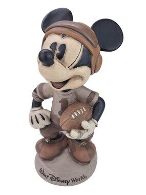 Vintage Walt Disney World Mickey Mouse Football Bobblehead Figure Bobble Head 8"